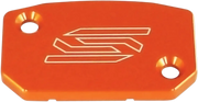 Scar Bremsflüssigkeitsbehälterdeckel, eloxiertes orangefarbenes Aluminium