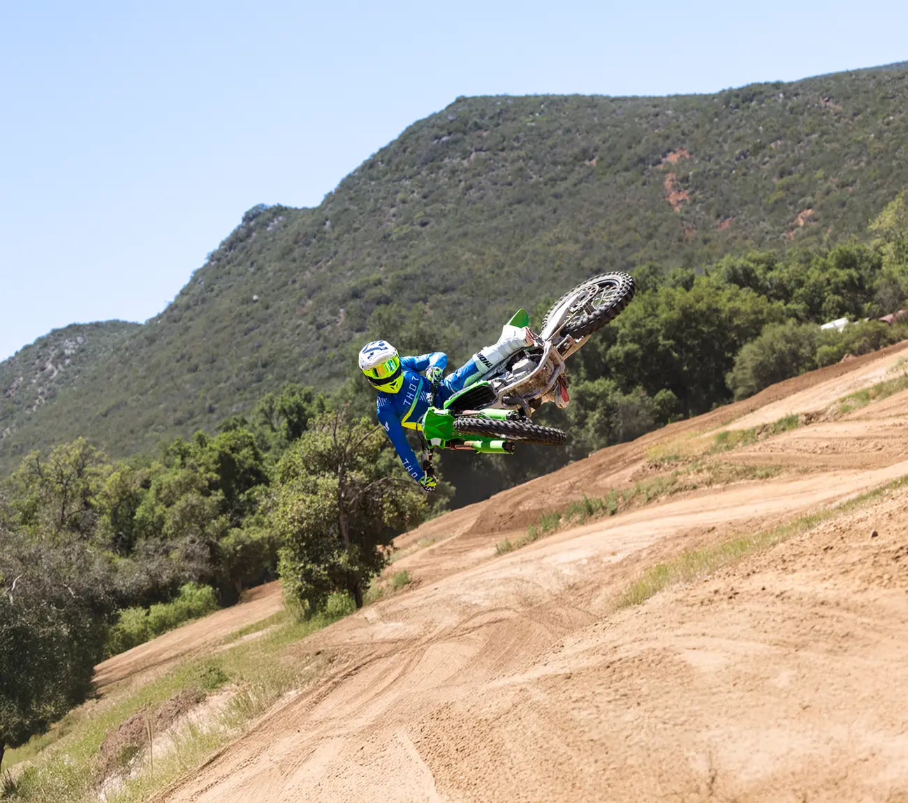 Thor Sportmode Synth Hose – Blau/Weiß/Gelb