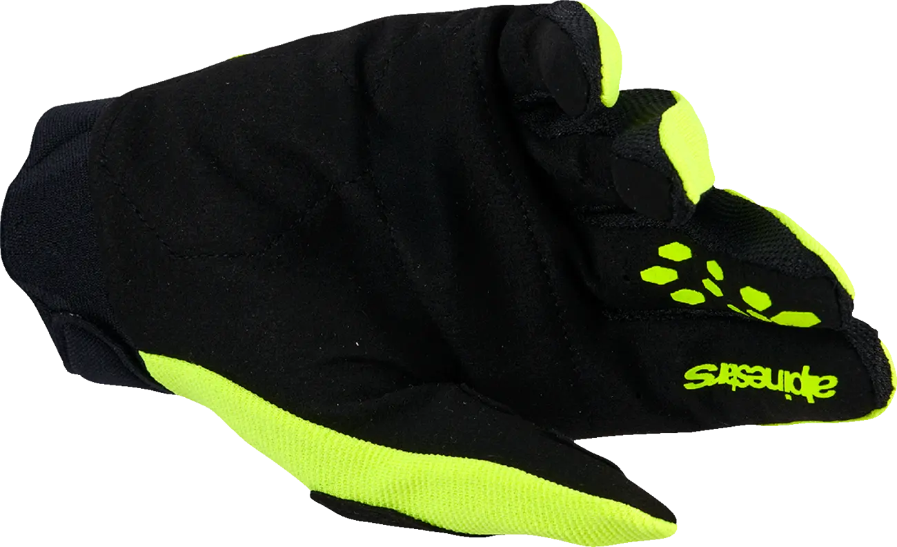 Alpinestars Full Bore V2 MX Handschuhe – Schwarz/Fluoreszierendes Gelb