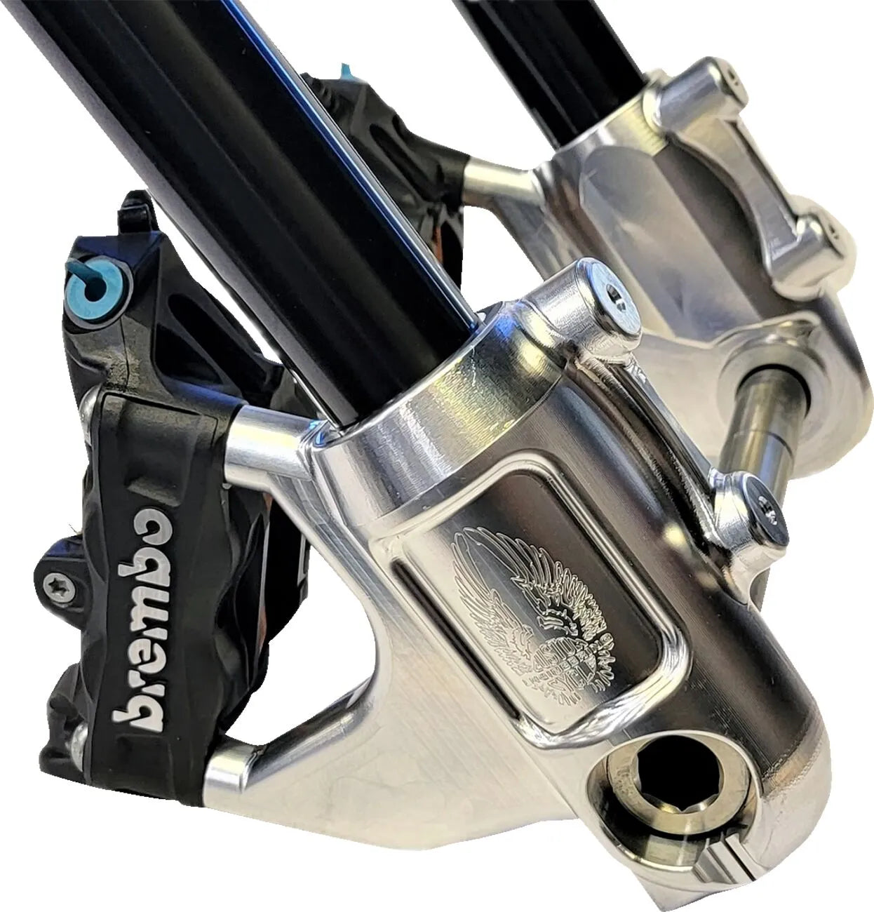 Radiale Bremssattelhalterung von Custom Cycle Engineering für 43-mm-Gabeln