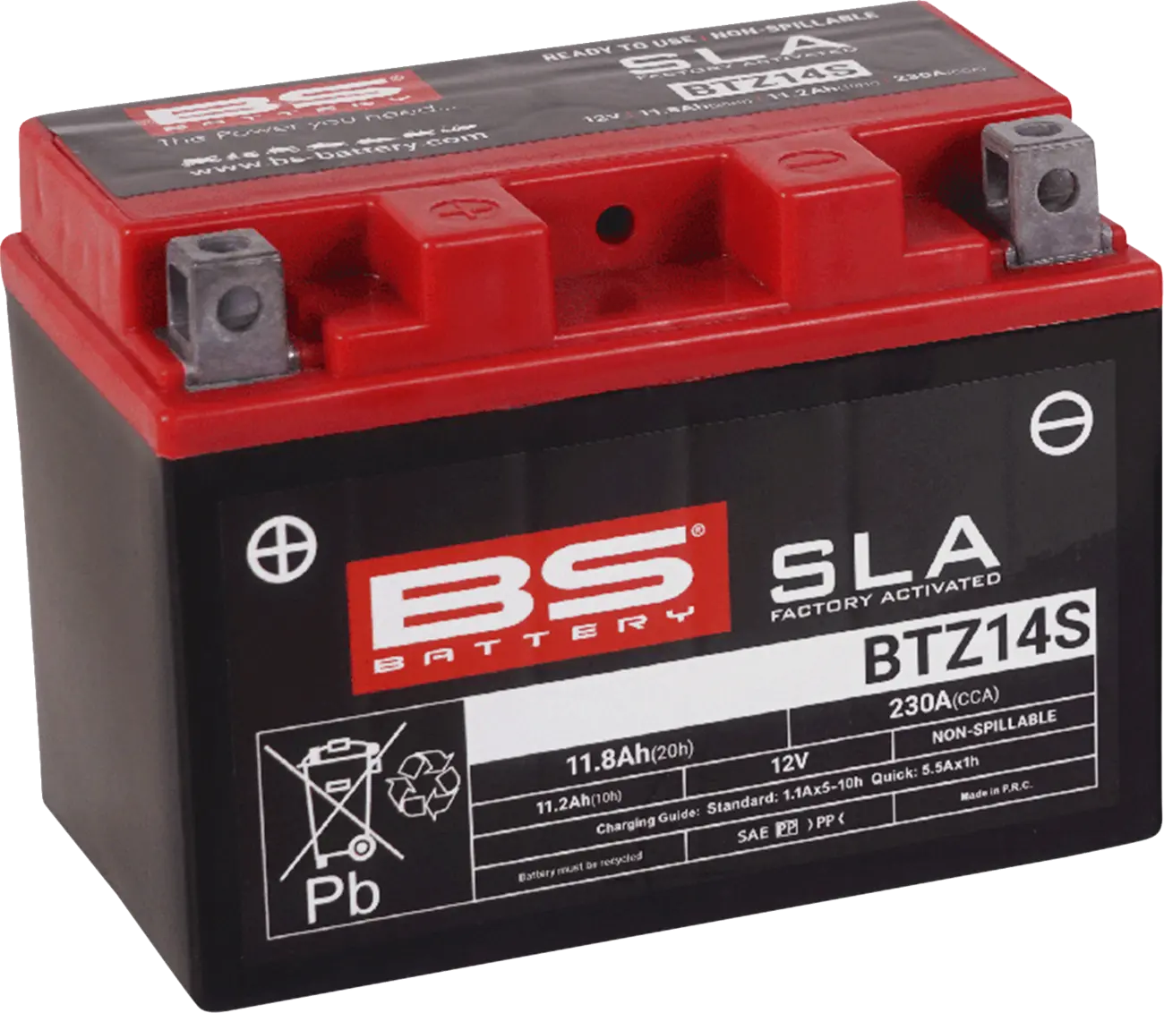 BS Battery AGM 12V 11,2Ah Motorradbatterie