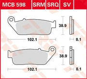 TRW SRM Serie Sinter-Roller-Bremsbeläge