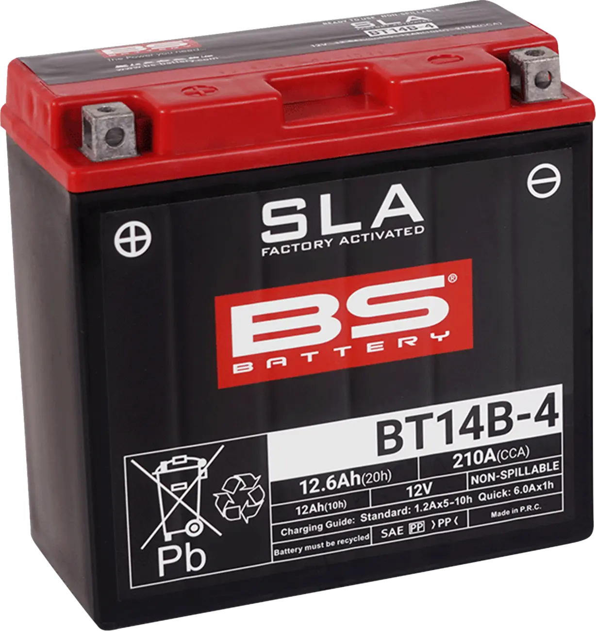 Bs Battery AGM 12Ah Motorradbatterie