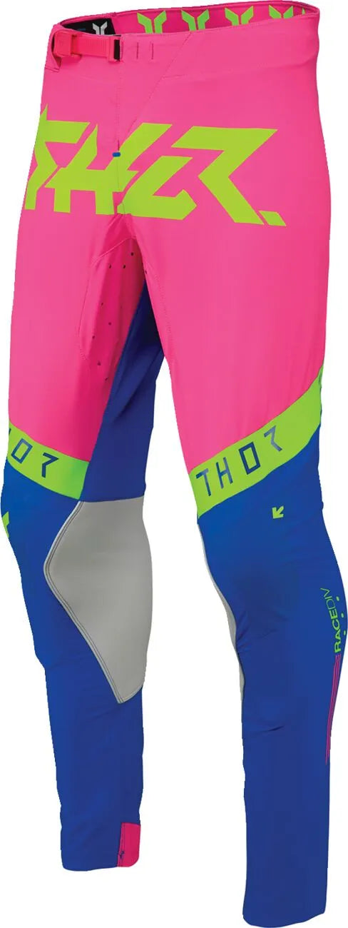 Thor Sportmode Flite Hose – Blau/Neonpink/Neongelb