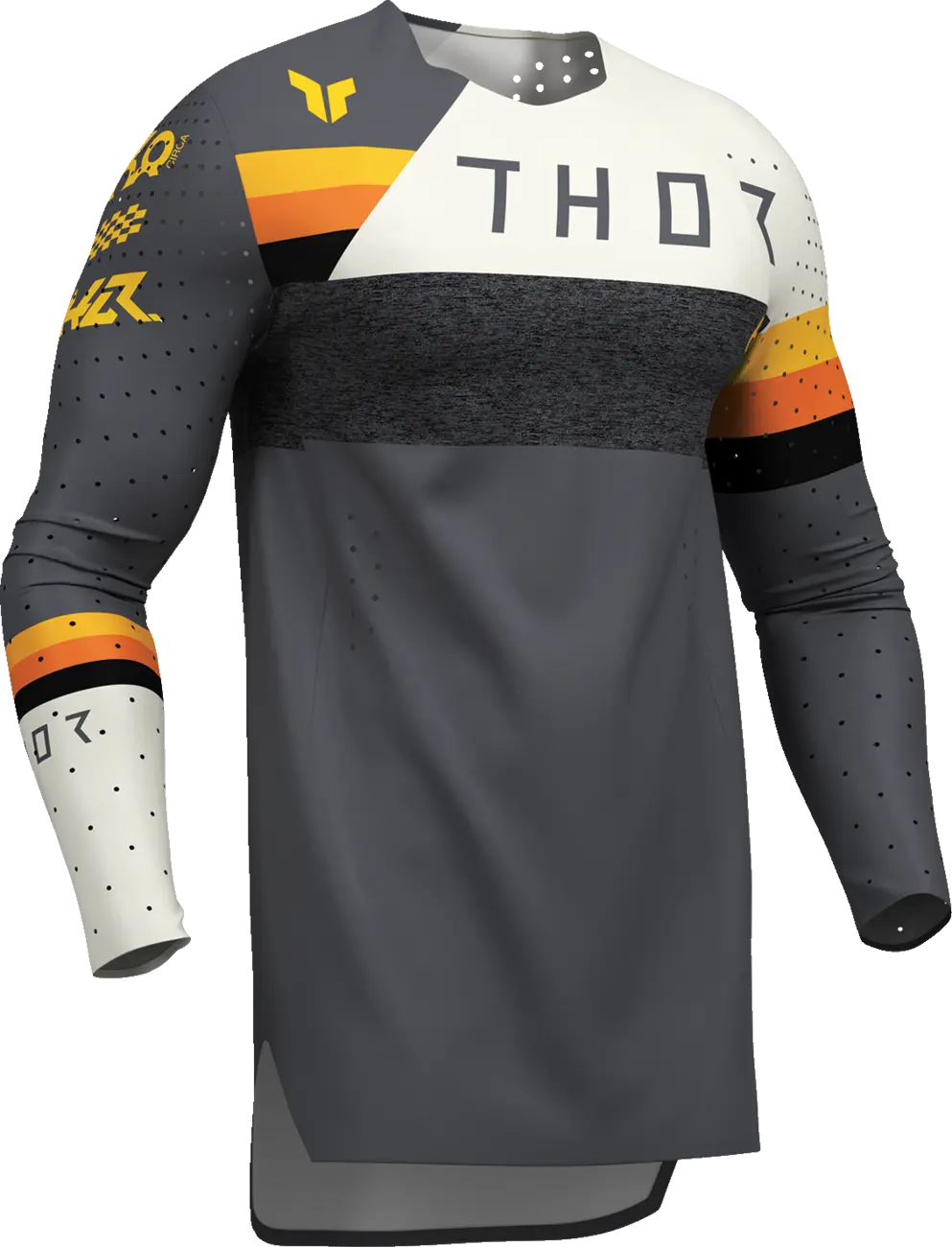 Thor Sportmode Liga-Trikot – Gelb/Weiß/Orange/Anthrazitgrau