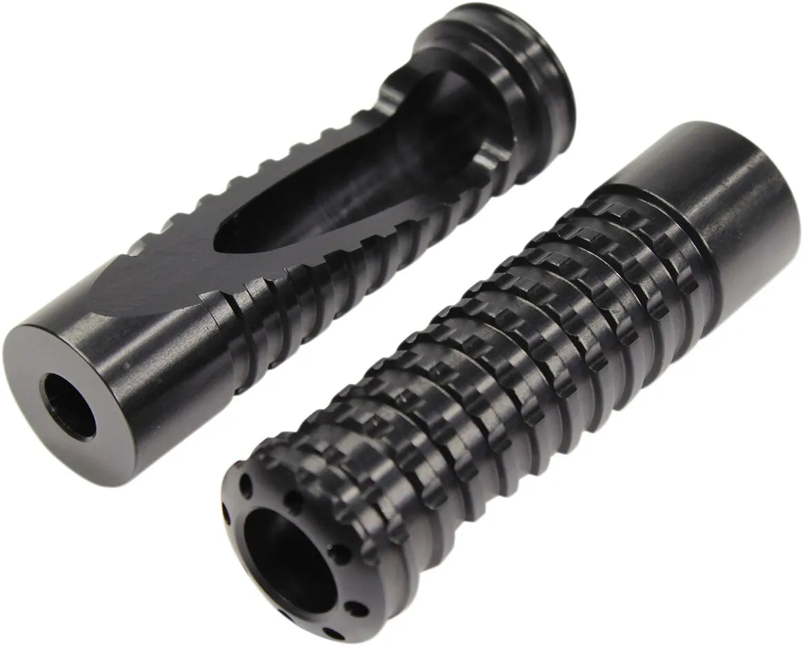 Gilles Tooling UF18 Fußraste – Schwarzes Aluminium