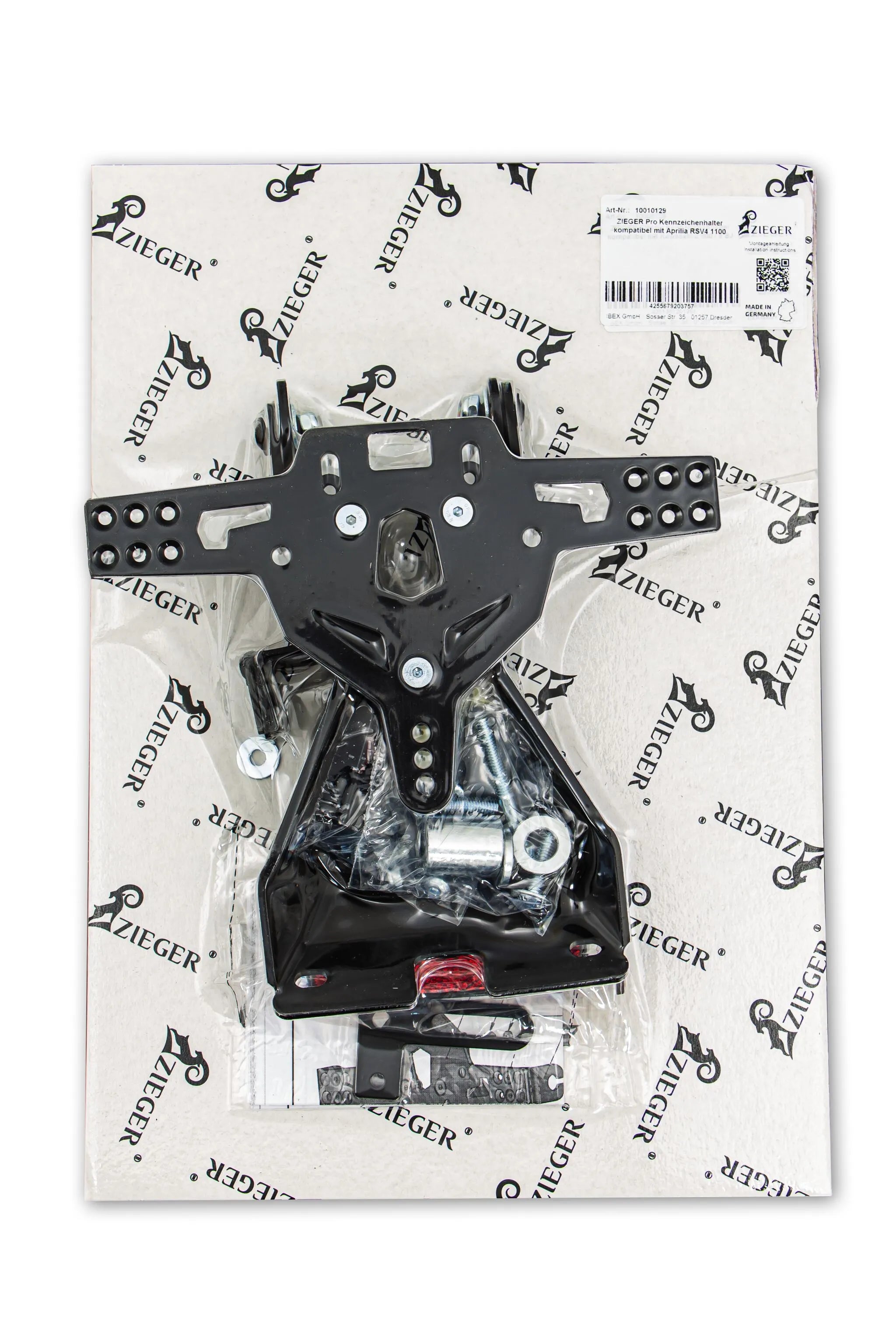 Zieger Pro Kennzeichenhalter Typ D für Motorräder