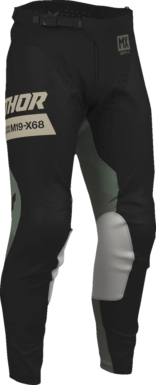 Thor Launchmode Bleach Pants – Schwarz/Camo Grün/Khaki