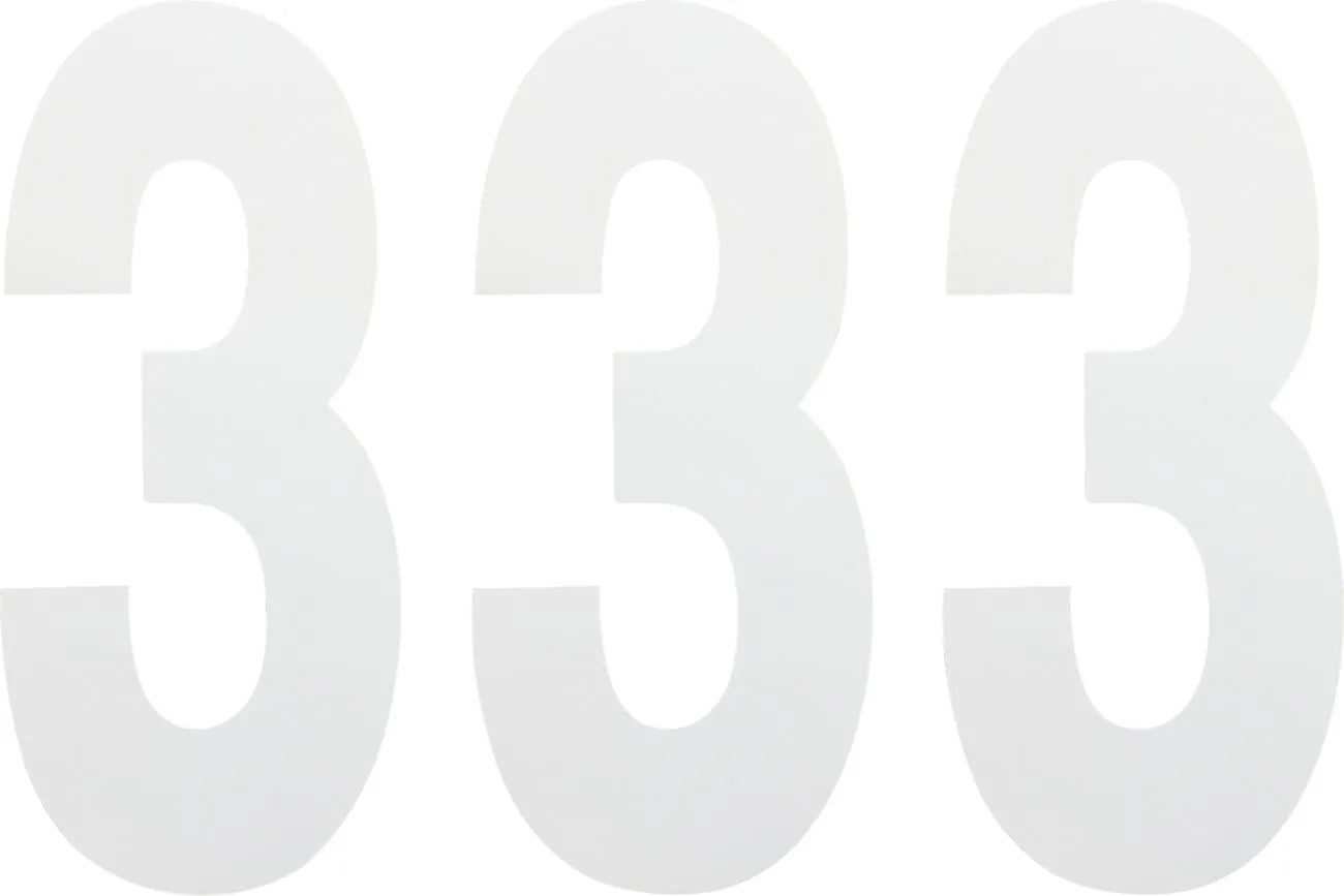 Factory Effex Standardnummern – 8" weißes Vinyl