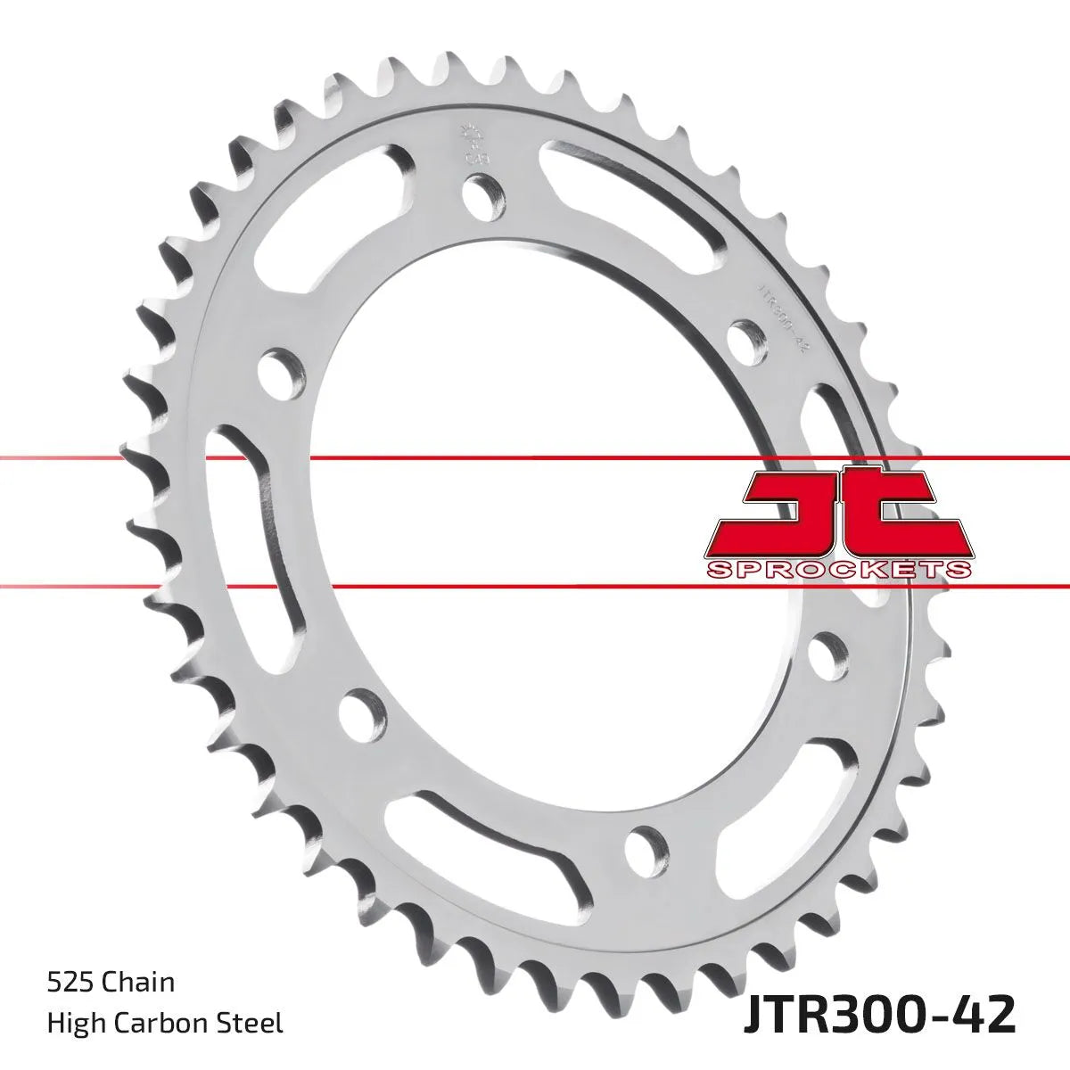 JT Sprockets Stahl-Kettenrad hinten 525 42 Zähne Schwarz