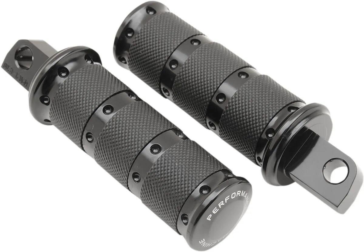 Performance Machine XLS Fußrasten – Schwarzes Billet-Aluminium