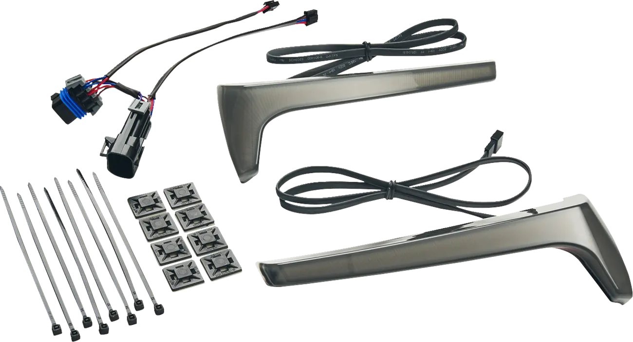 Ciro Satteltaschenbeleuchtung – Rote LED, Rauchglas