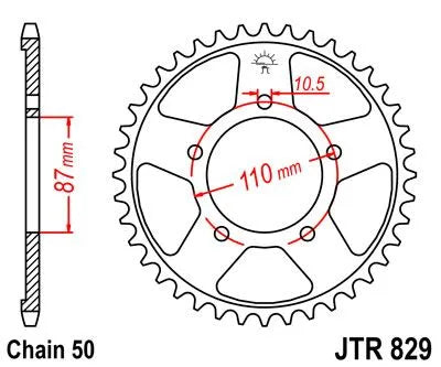 Jt Sprockets Stahl-Kettenrad hinten - 530