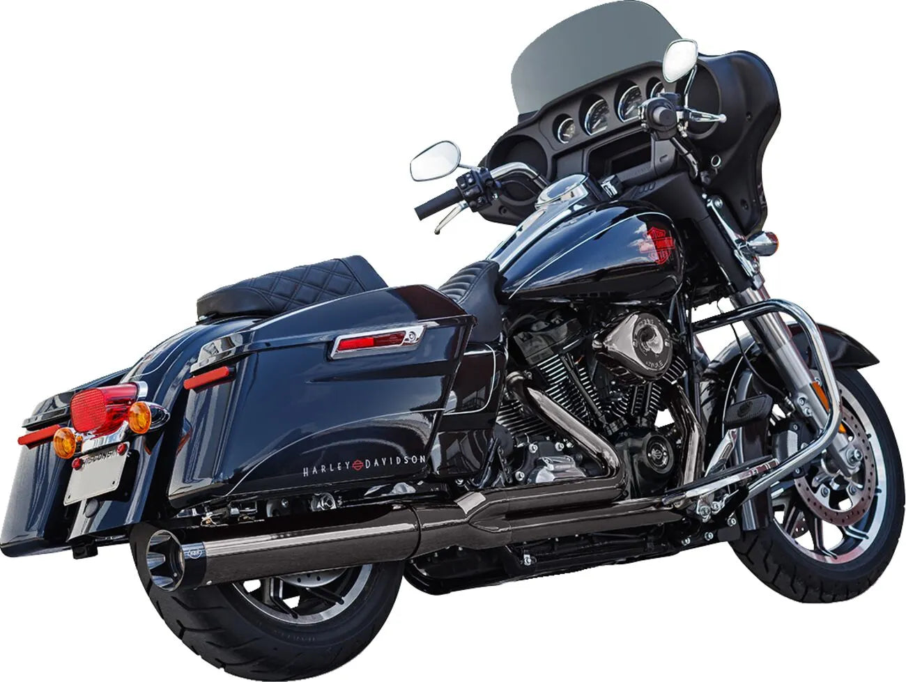 S&amp;S Cycle 2-in-1 Sidewinder Auspuffanlage – Lavachrom