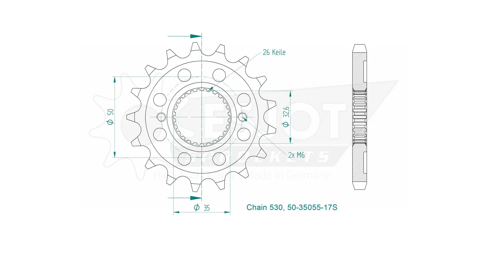 Esjot Sport Kettenrad vorne 530