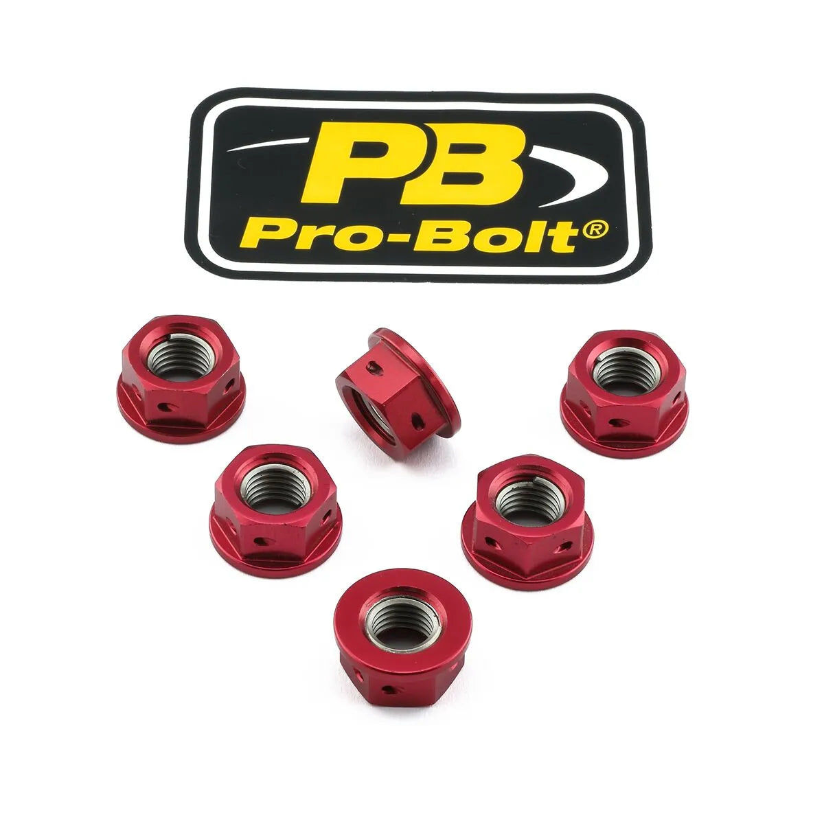 Pro Bolt Aluminium-Kettenradmuttern – Rot