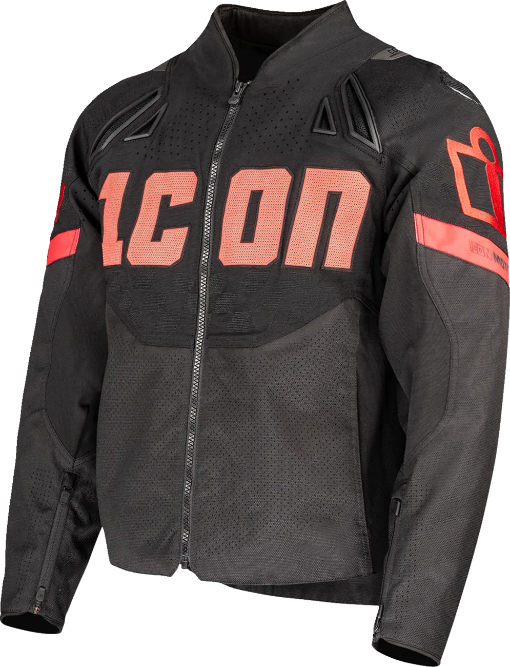 Icon Contra3™ Heldenjacke – Schwarz/Rot